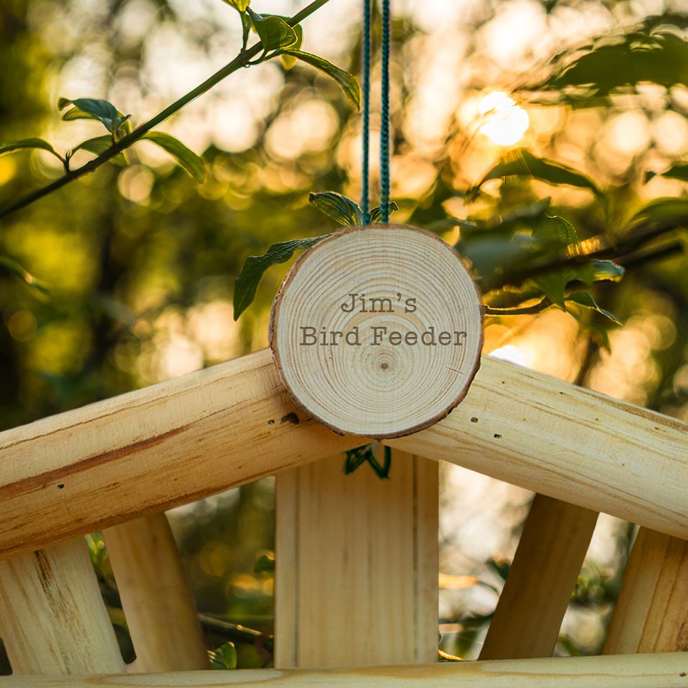 Large Personalised Wooden Bird Feeder Giftstore Co Uk
